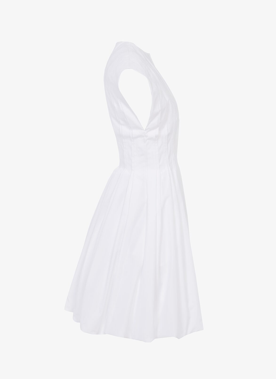 Cotton poplin corset dress
 ALAÏA WHITE COTTON POPLIN CORSET DRESS